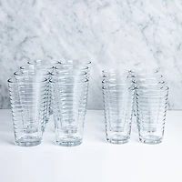 Libbey Tumbler & Rocks 'Hoops' Combo - Set of 16 (Clear)