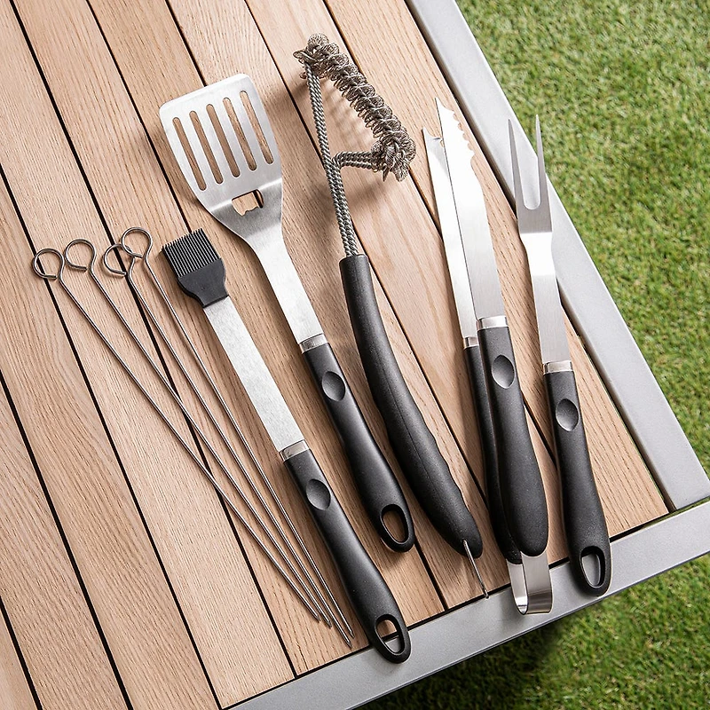 KSP Gourmet BBQ Tools with Zippered Case - Set of 10