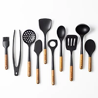 Staub Kitchen Tools - Set of 10 (Black/Wood)