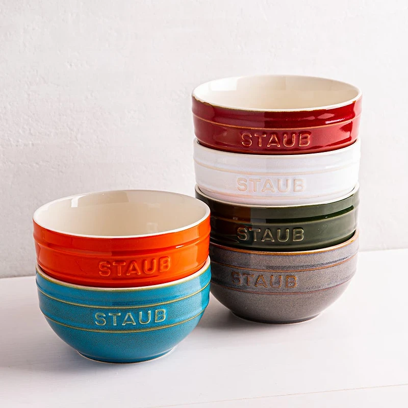 Staub Rainbow Ceramic Bowls - Set of 6 700ml