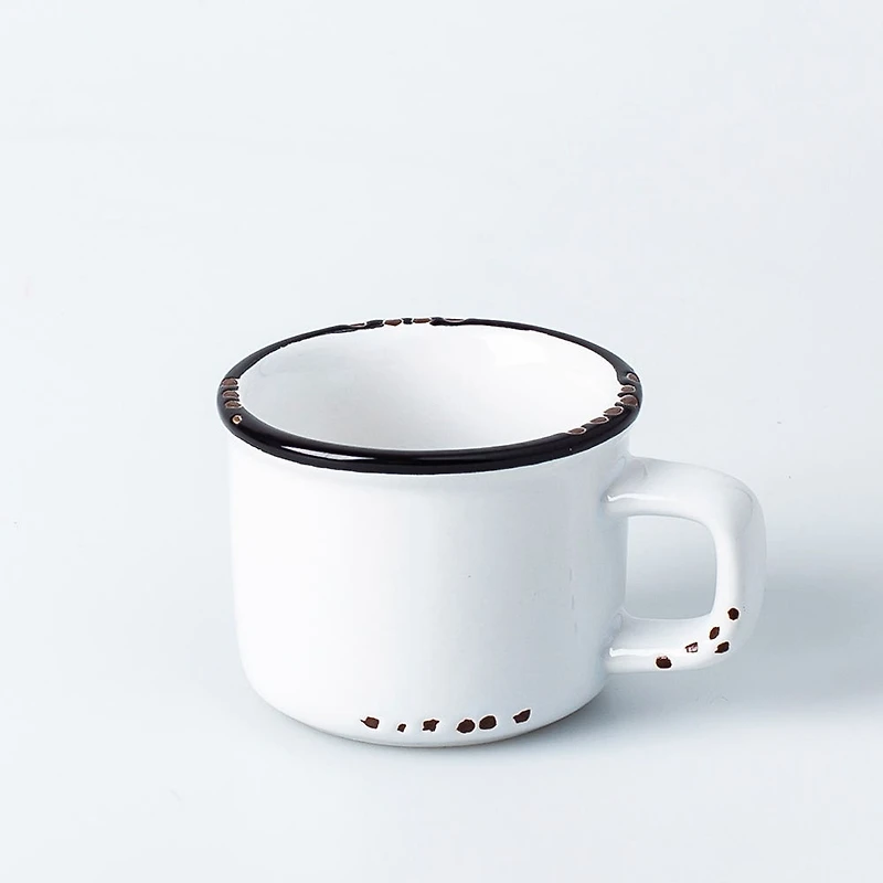 Abbott Enamel Look Stoneware Espresso Mug 3oz. (White)