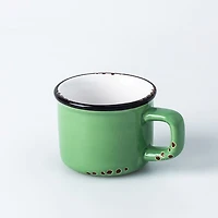 Abbott Enamel Look Stoneware Espresso Mug 3oz. (Forest Green)