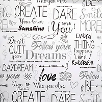 Moda At Home Polyester Fabric 'Positive Saying' Shower Curtain