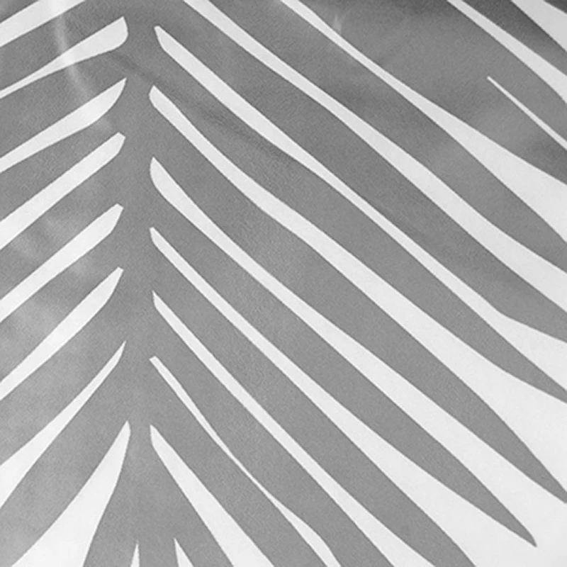 Moda At Home Peva 'Big Leaves' Shower Curtain 70x72" (Grey/Black)
