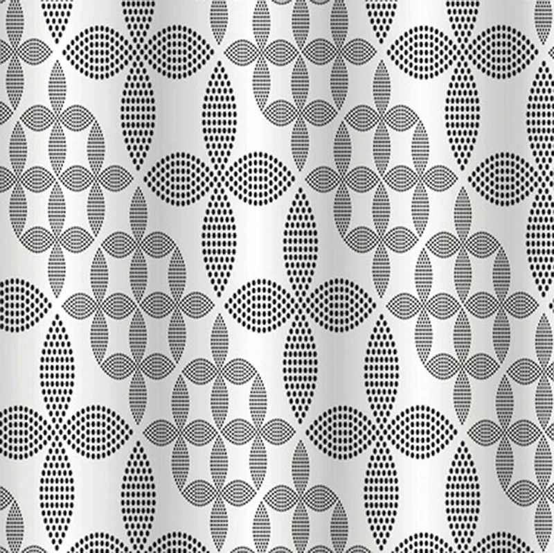 Moda At Home Peva 'Lucky' Shower Curtain (Black/Frost)
