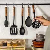 Staub Prep Simple Silicone Slotted Turner (Black)