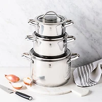 Henckels Aragon Cookware Combo Stackable - S/6 (Stainless Steel)