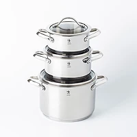 Henckels Aragon Cookware Combo Stackable - S/6 (Stainless Steel)
