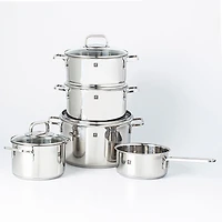 ZWILLING Quadro Cookware Combo - Set of 9 (Stainless Steel)