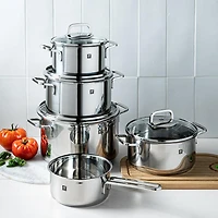 ZWILLING Quadro Cookware Combo - Set of 9 (Stainless Steel)