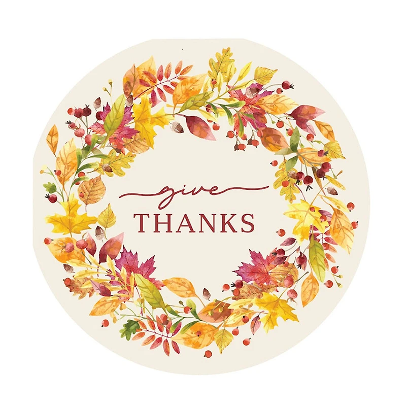 Harman 3-Ply 'Give Thanks' Paper Napkin Shaped S/20 (Orange)