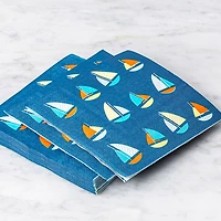 Harman 3-Ply 'Sailboat' Paper Napkin - Set of 20 (Blue)