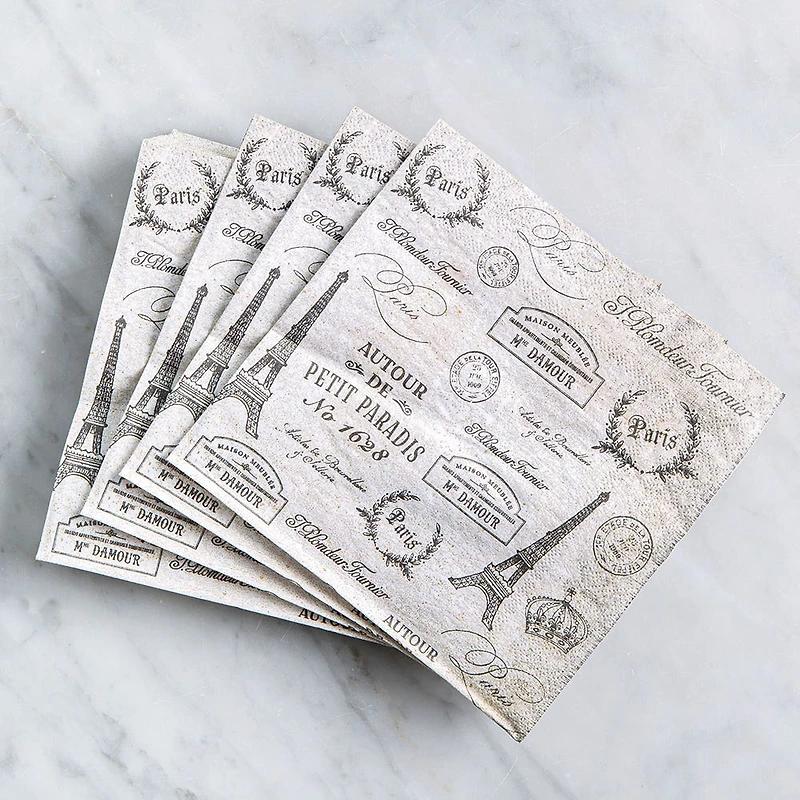 Harman 3-Ply 'Paris Passport' Paper Napkin
