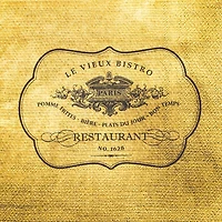 Harman 3-Ply 'Le Vieux Bistro' Paper Napkin - Set of 20 (Natural)