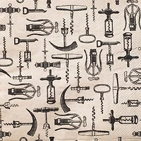 Harman 3-Ply 'Corkscrew' Paper Napkin - Set of 20 (Natural)