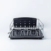 KSP Wave Dish Rack with Tray (Chrome/Black)