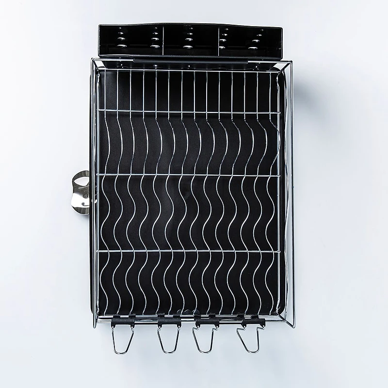 KSP Wave Dish Rack with Tray (Chrome/Black)