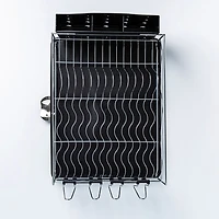 KSP Wave Dish Rack with Tray (Chrome/Black)