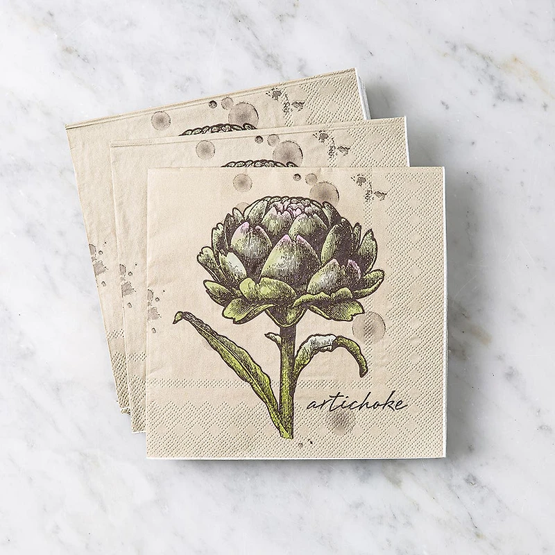 Harman 3-Ply 'Artichoke' Paper Napkin - Set of 20 (Natural)