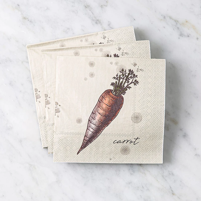 Harman 3-Ply 'Carrot' Paper Napkin - Set of 20 (Natural)