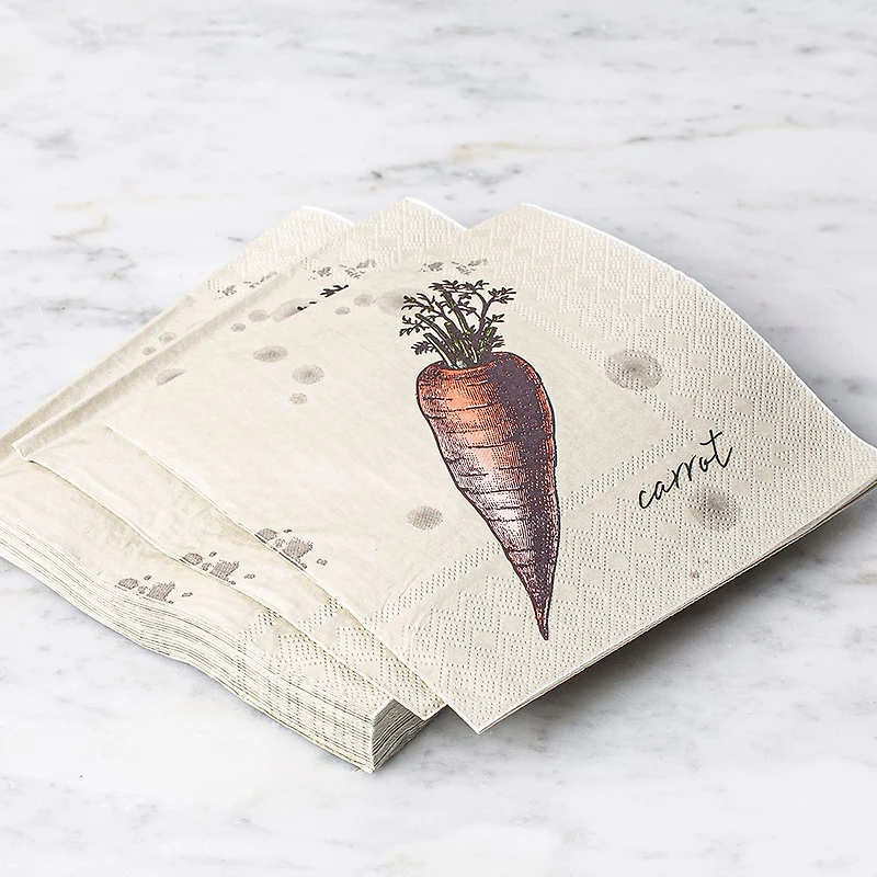Harman 3-Ply 'Carrot' Paper Napkin - Set of 20 (Natural)