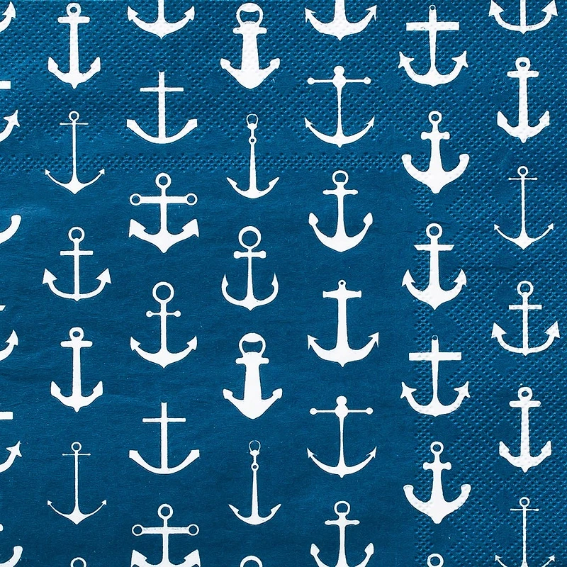 Harman 3-Ply 'Anchor' Paper Napkin - Set of 20 (Blue)