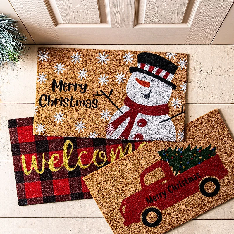 KSP Christmas 'Snowman' Coir Doormat