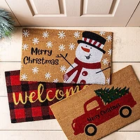 KSP Christmas 'Snowman' Coir Doormat