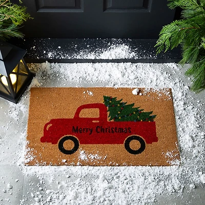 KSP Christmas 'Truck' Coir Doormat