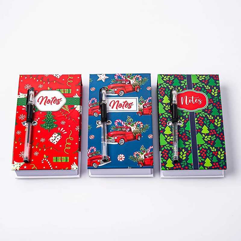 Ty Christmas Memo 'Truck/Tree/Gifts' Notepad w/Pen - S/2 Asstd.