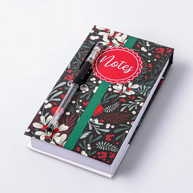 Ty Christmas Memo 'Chalet/Floral/Skates' Notepad w/Pen - S/2 Asstd.