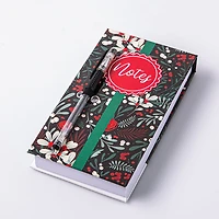 Ty Christmas Memo 'Chalet/Floral/Skates' Notepad w/Pen - S/2 Asstd.