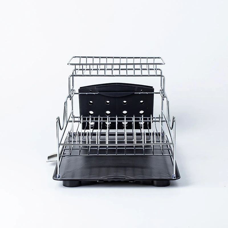 KSP Scoop 2-Tier Dish Rack - Black
