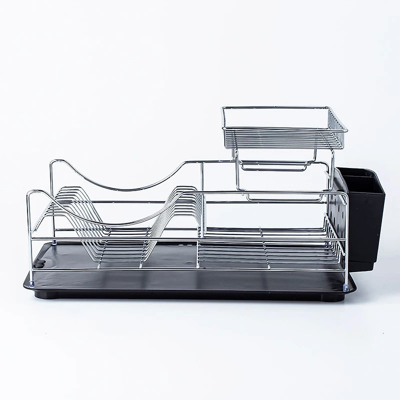 KSP Scoop 2-Tier Dish Rack - Black