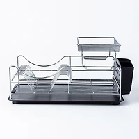 KSP Scoop 2-Tier Dish Rack - Black