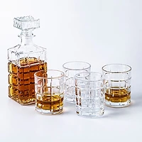 Godinger Crystal 'Radius' Whiskey Decanter Combo - Set of 5 (Clear)