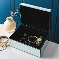 KSP Mirror 'Sparkle Mirror' Jewellery Box 21x16x8.5cm (Silver)