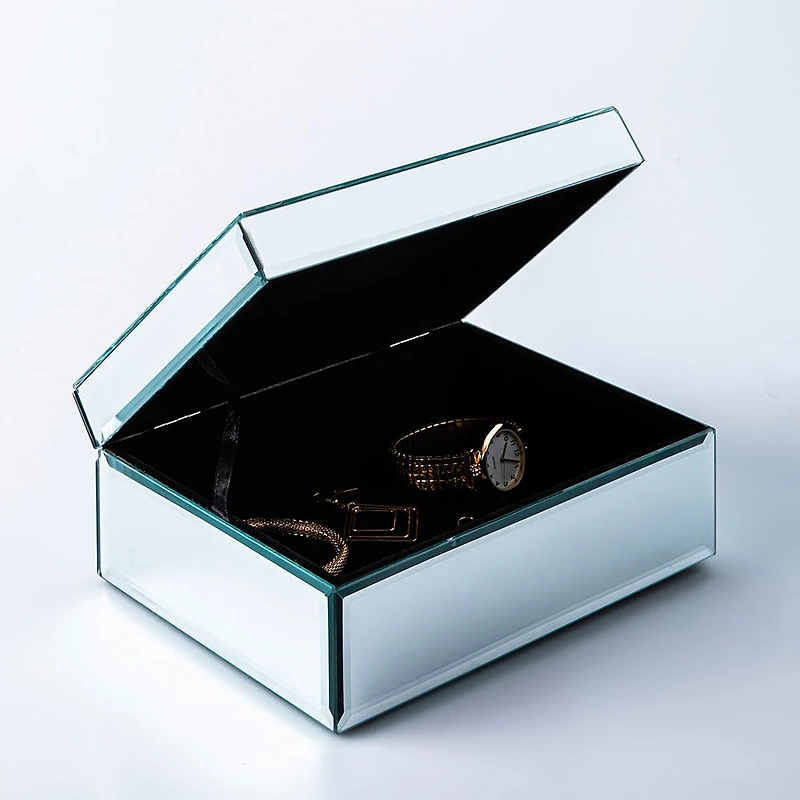 KSP Mirror 'Sparkle Mirror' Jewellery Box 21x16x8.5cm (Silver)