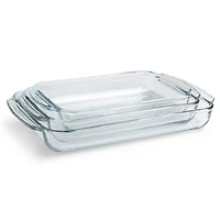 Libbey Baker's Basics Glass Rectangle Baker Combo - Set of 3