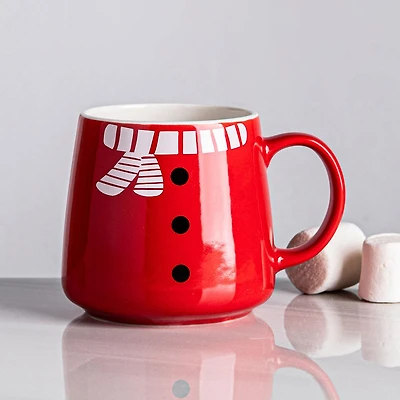 KSP Christmas Snug 'Sweater & Scarf' Ceramic Hug Mug 14oz. (Red)
