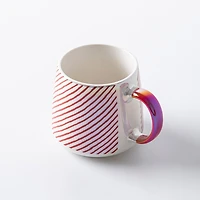 KSP Christmas Snug 'Candy Cane Stripe' Ceramic Hug Mug 400ml/14oz.