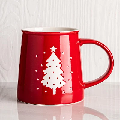 KSP Christmas Motif 'Christmas Tree' Ceramic Glazed Mug 480ml/17oz.