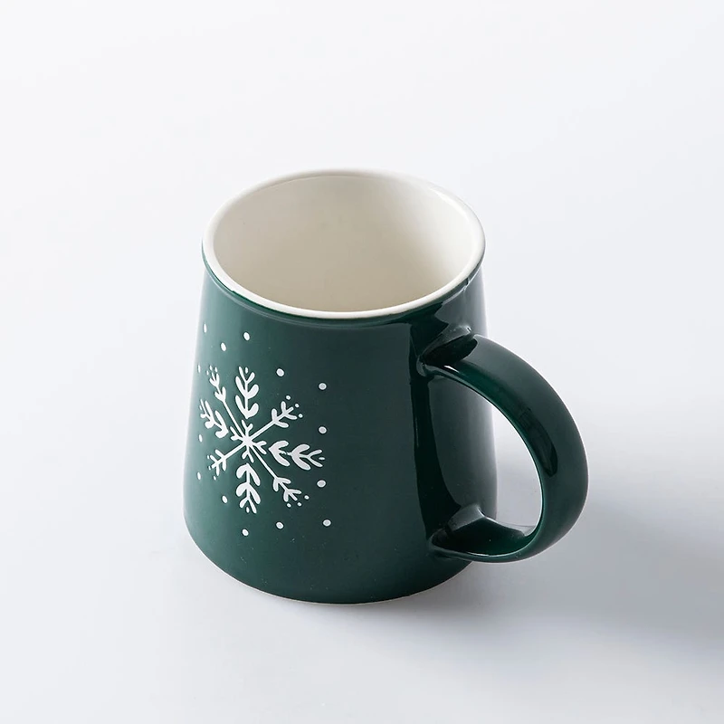 KSP Christmas Motif 'Snowflake' Ceramic Glazed Mug 480ml/17oz.