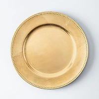 KSP Everyday Charger Plate with Beaded Rim (Gold)