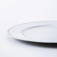 KSP Everyday Charger Plate with Beaded Rim (Silver)