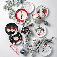 KSP Christmas Decal 'Poinsettia' Porcelain Mug - 4pc Set