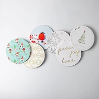 KSP Christmas Ceramic 'Peace Joy Love' Trivet 20cm Dia.