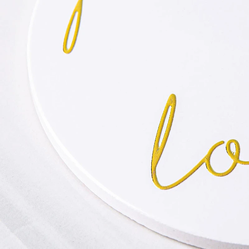 KSP Christmas Ceramic 'Peace Joy Love' Trivet 20cm Dia.