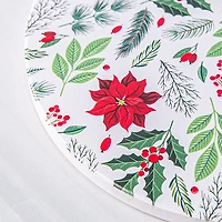 KSP Christmas Ceramic 'Poinsettia' Trivet 20cm Dia.
