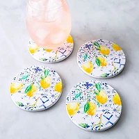 KSP Tessera 'Lemons' Coaster - Set of 4 10cm Dia.
